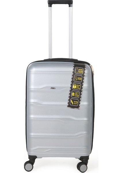 Pp Orta Boy Valiz - Gümüş - 68X37X27 cm fiyatları