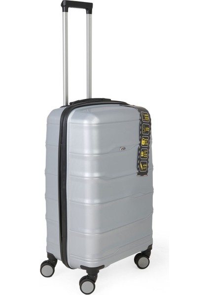 Pp Orta Boy Valiz - Gümüş - 68X37X27 cm modelleri