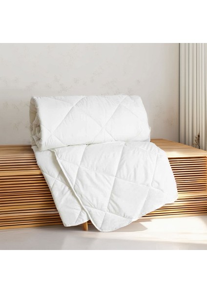 Tek Kişilik Microfiber Yorgan - Beyaz - 155X215 cm