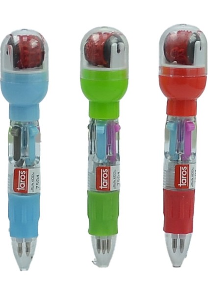 Unick Color Pastel Mühürlü Kısa Çoklu Tükenmez Kalem - - 10 cm