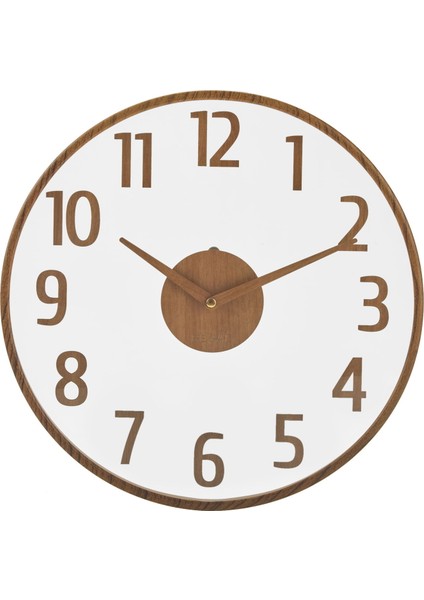 Modern Ahşap Duvar Saati - Kahverengi / Şeffaf - 38 cm fiyatları