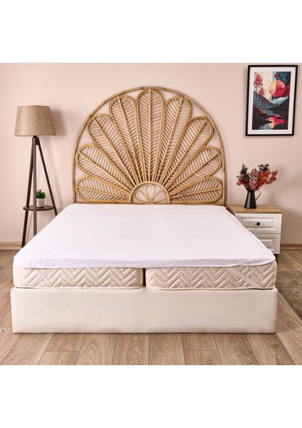 Bora Cotton Tek Kişilik Sıvı Geçirmez Lastikli Alez - Beyaz - 120X200 cm
