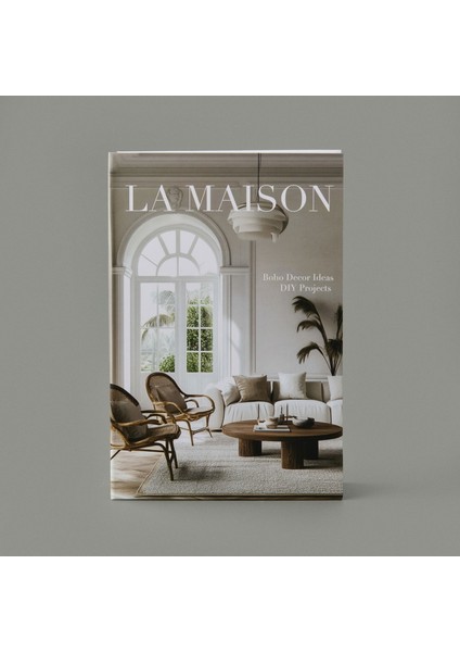 La Maison Dekoratif Kutu - Gri / Beyaz - 27 cm