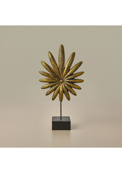 Palmiye Dekor - Siyah / Altın - 34 cm