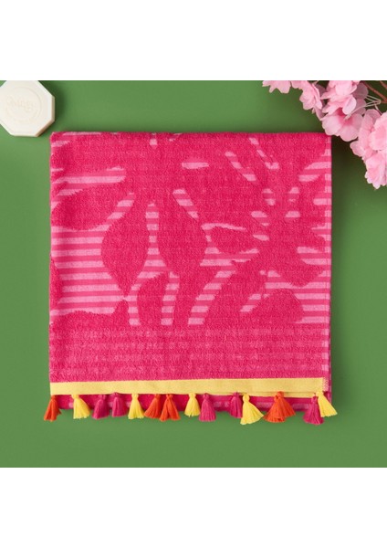 Palme Plaj Havlusu - Pembe - 70X140 cm fiyatları