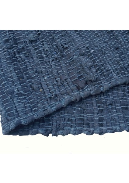 Home 1718225C Deri Kilim - Lacivert / Gri - 75X150 cm