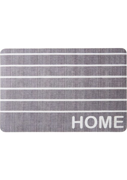 Home Çizgili Kapı Önü Paspası - Gri / Beyaz - 40X60 cm