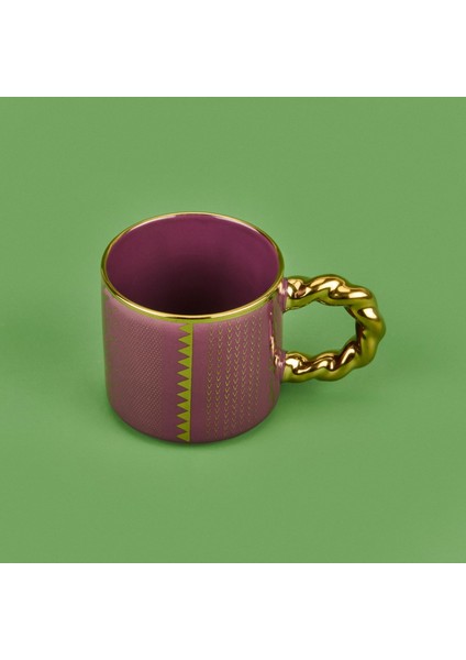 Gold Kulplu Porselen Kupa - - 420 ml