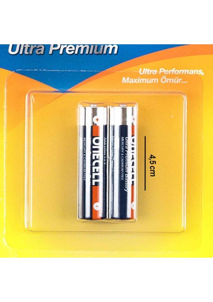 Ultra Premium Alkalin 1,5 V. 2'li Aaa Boy Pil
