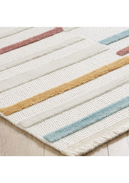 Shibori Laetus Kaymaz Tabanlı Antialerjik Halı - Renkli - 160X230 cm
