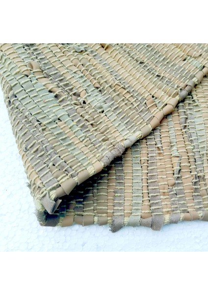 Home 1718225C Deri Kilim - Natürel / Gold - 75X150 cm fiyatları