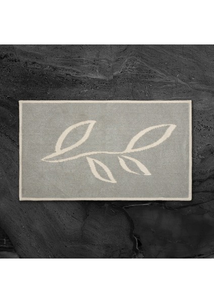 Vonal 2'li Banyo Paspası - Bej - 60X100 cm + 50X60 cm