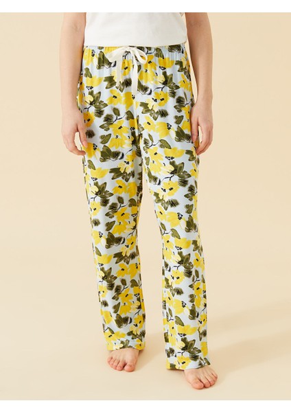 Yeni Sezon Petite Beli Lastikli Cicekli Kadin Pijama Alti - S59679Z8 fiyatları