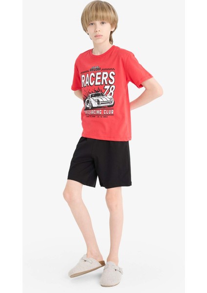 Erkek Çocuk Pijama Takımı Kısa Kollu Üst Beli Lastikli Şort F1734A825HS fiyatları