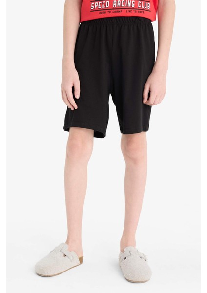 Erkek Çocuk Pijama Takımı Kısa Kollu Üst Beli Lastikli Şort F1734A825HS indirimleri