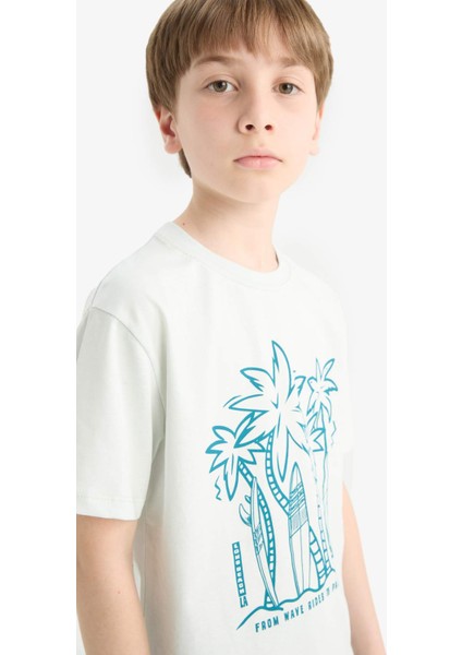 Erkek Çocuk Pijama Takımı Kısa Kollu Üst Esnek Belli Şort F1735A825HS indirimleri