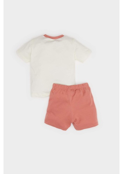 Erkek Bebek 4'lü Pijama Takımı Kısa Kollu Penye Üst Beli Lastikli Şort E1188A525HS