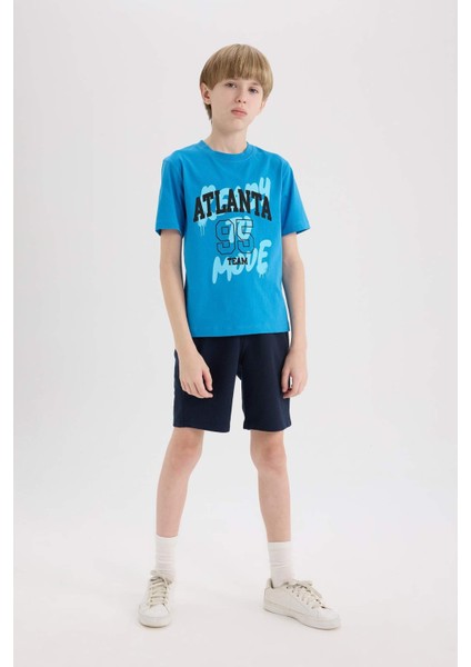 Erkek Çocuk Bisiklet Yaka Baskılı Kısa Kollu Tişört E0186A825HS fiyatları