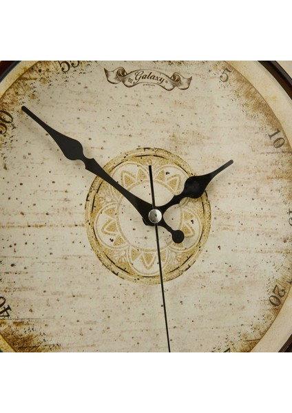 1965-V Kabartma Rakam Duvar Saati - Kahverengi - 44,5 cm modelleri