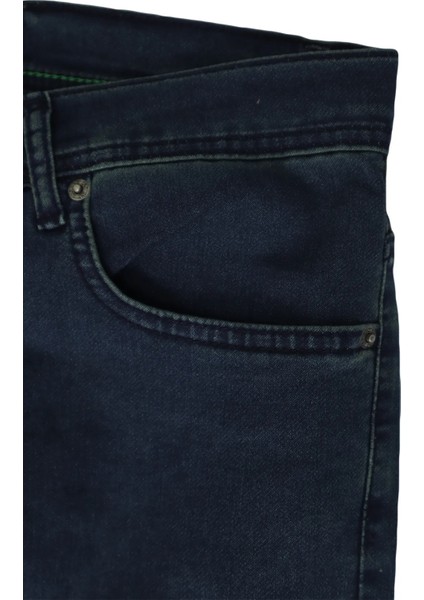 Fistan Store Erkek Yeşil Yüksek Bel Rahat Kesim Boru Paça Büyük Beden Jean Pantolon modelleri