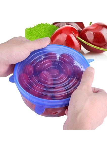 Tazeliği Koruyan 6'lı Silikon Streç Gıda Saklama Koruma Kapakları fiyatları