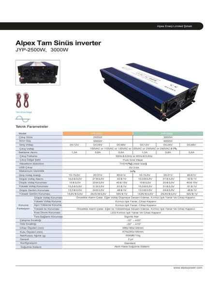 3000W 12V Tam Sinüs İnverter fırsatları