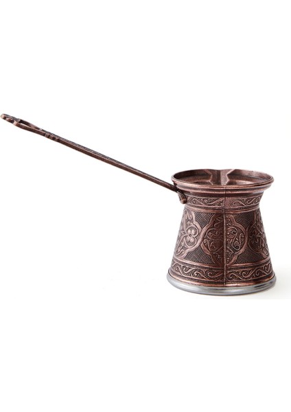 Metal Desenli Cezve No:2 - Kahverengi - 110 ml
