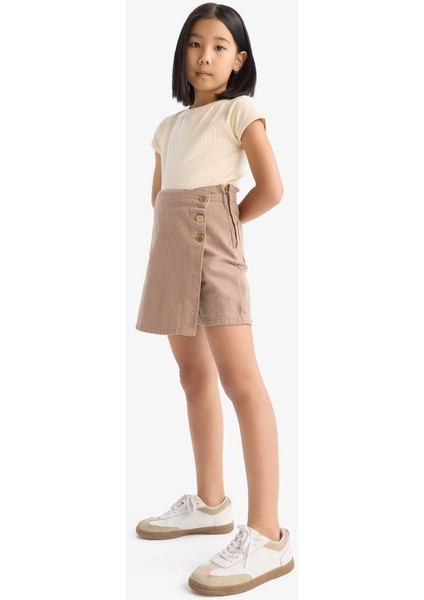 Yeni Sezon Kız Çocuk Gabardin Şort Etek modelleri