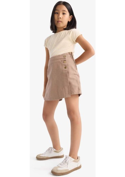 Yeni Sezon Kız Çocuk Gabardin Şort Etek fırsatları