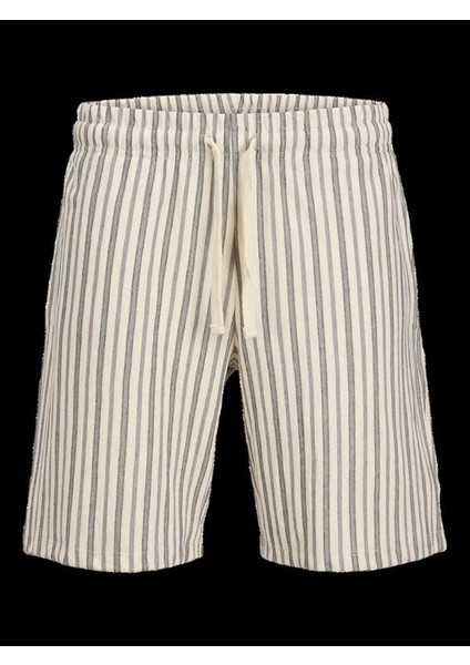 12275412 Beli Lastikli Keten Erkek Short Mavi