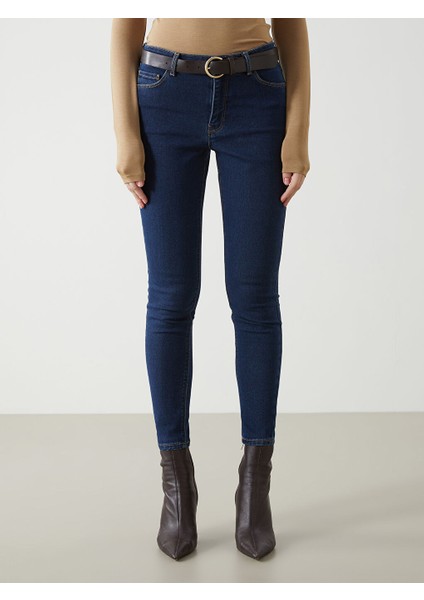 Yeni Sezon Beli Kemerli Mercury Skinny Fit Kadin Jean Pantolon - S52015Z8 fiyatları