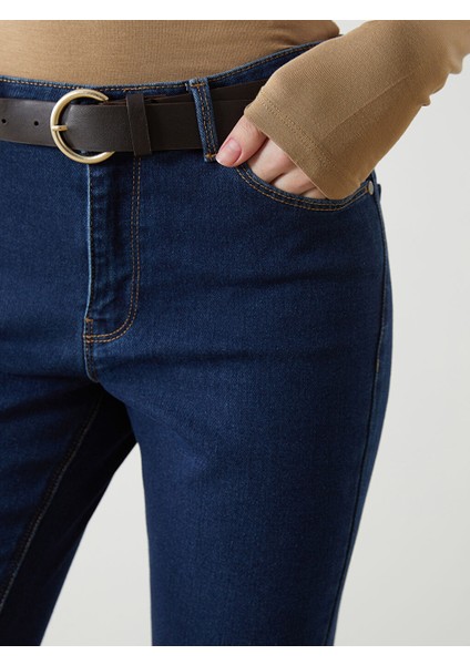 Yeni Sezon Beli Kemerli Mercury Skinny Fit Kadin Jean Pantolon - S52015Z8 modelleri