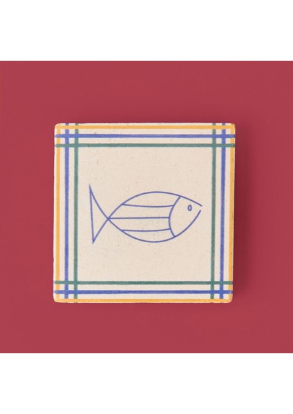 Fish Bardak Altlığı - Renkli - 10 cm
