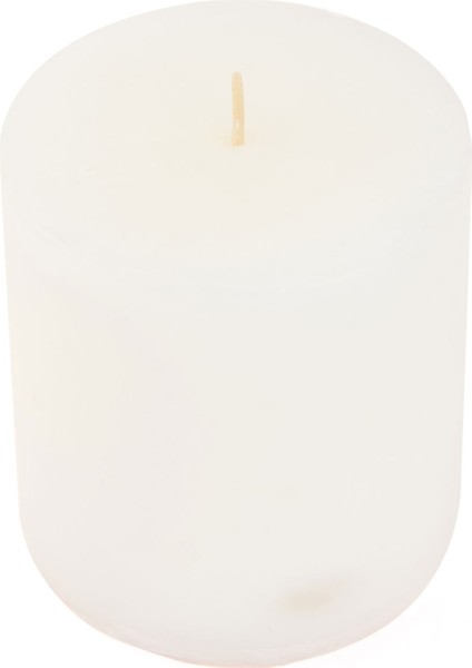 Soft White Küçük Baton Mum - Beyaz - 7x7 cm
