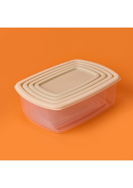 4'lü Plastik Saklama Kabı -