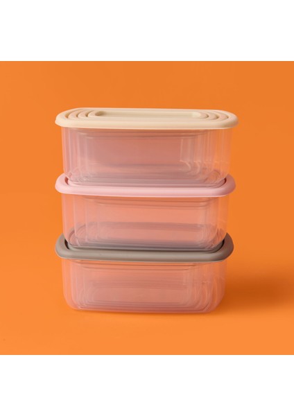 4'lü Plastik Saklama Kabı -