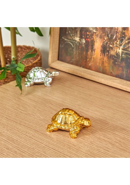 Deco Metalik Kaplumbağa - Gold