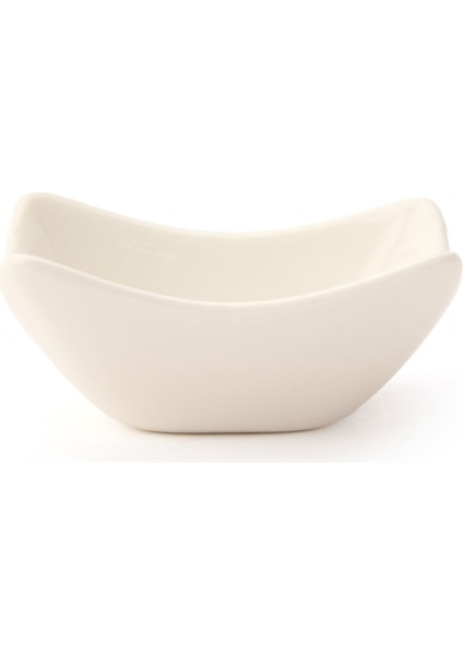 Porselen Kare Sosluk ve Çerezlik - Beyaz - 7,5 cm