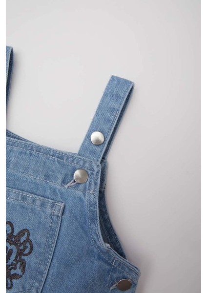 Yeni Sezon Kız Bebek Disney Mickey & Minnie Salopet Jean Elbise