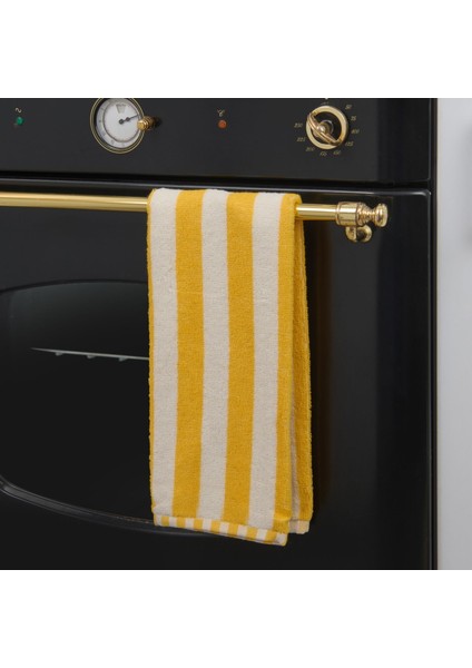 Soft Stribet Mutfak Havlusu - Ekru / Sarı - 40X66 cm