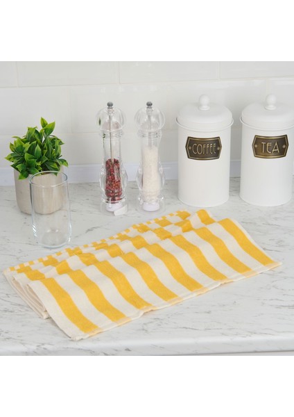 Soft Stribet Mutfak Havlusu - Ekru / Sarı - 40X66 cm modelleri