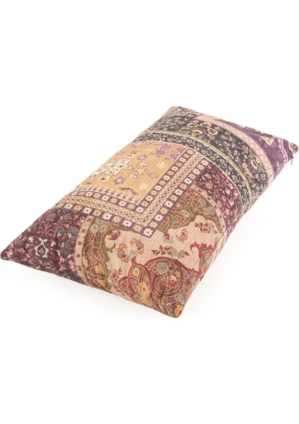 Patchwork Desenli Kırlent - Renkli - 30X50 cm