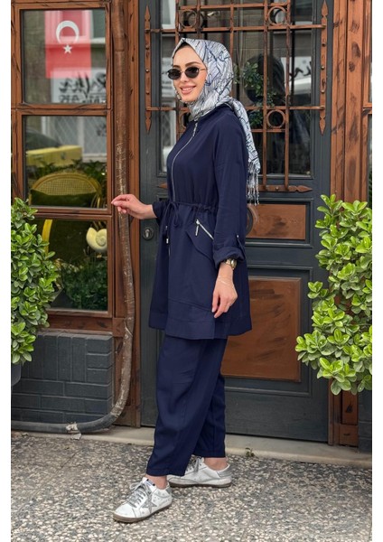 Nurcan Çetin Pantolonlu Takım 25403 Lacivert fiyatları