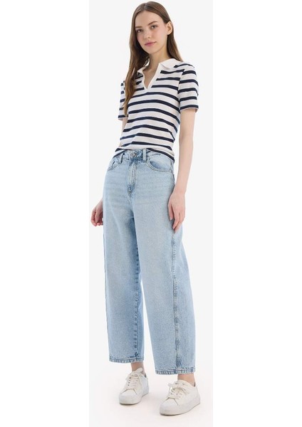 Yeni Sezon Slim Fit Dar Kesim Çizgili Polo Yaka Ribana Kısa Kollu Tişört fiyatları
