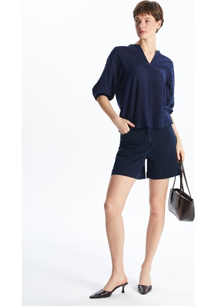 Yeni Sezon Standart Fit Kadin Jean Sort - S5M740Z8