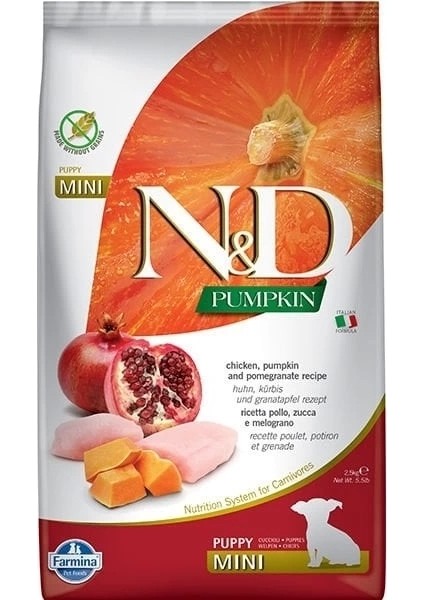 N&d Pumpkin Tavuk ve Narlı Mini Yavru Köpek Maması 2.5 kg