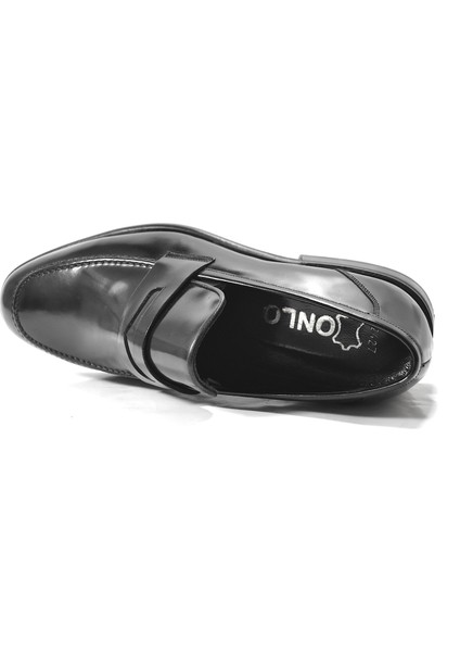 786 Hakiki Deri Rugan Siyah Mokasen Klasik Erkek Ayakkabı fırsatları