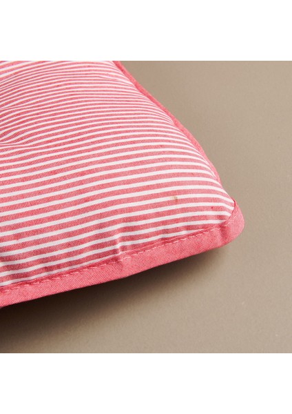 Earthy Hues Ince Çizgili Sandalye Minderi - Ekru / Kırmızı - 43X43 cm modelleri