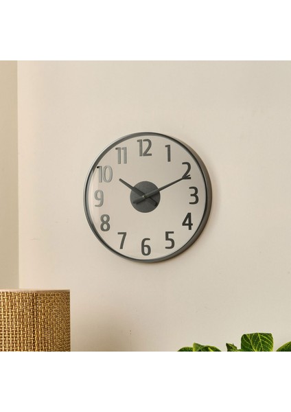 Anthracite Duvar Saati - Antrasit / Şeffaf - 38 cm