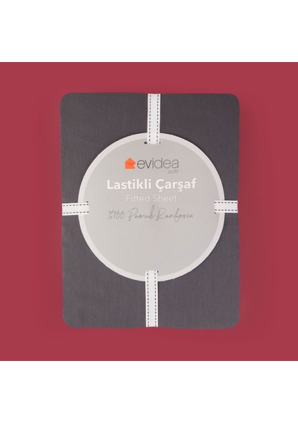 Basic Çift Kişilik Lastikli Çarşaf - Antrasit - 180X200 cm